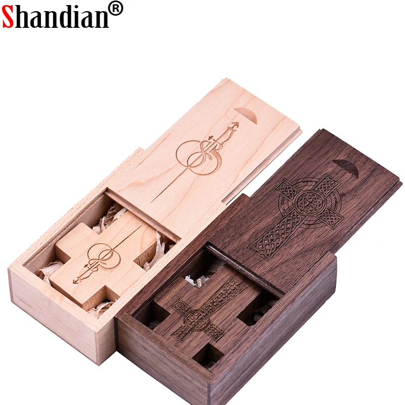 

USB-карта памяти в деревянной коробке, 16-128 ГБ