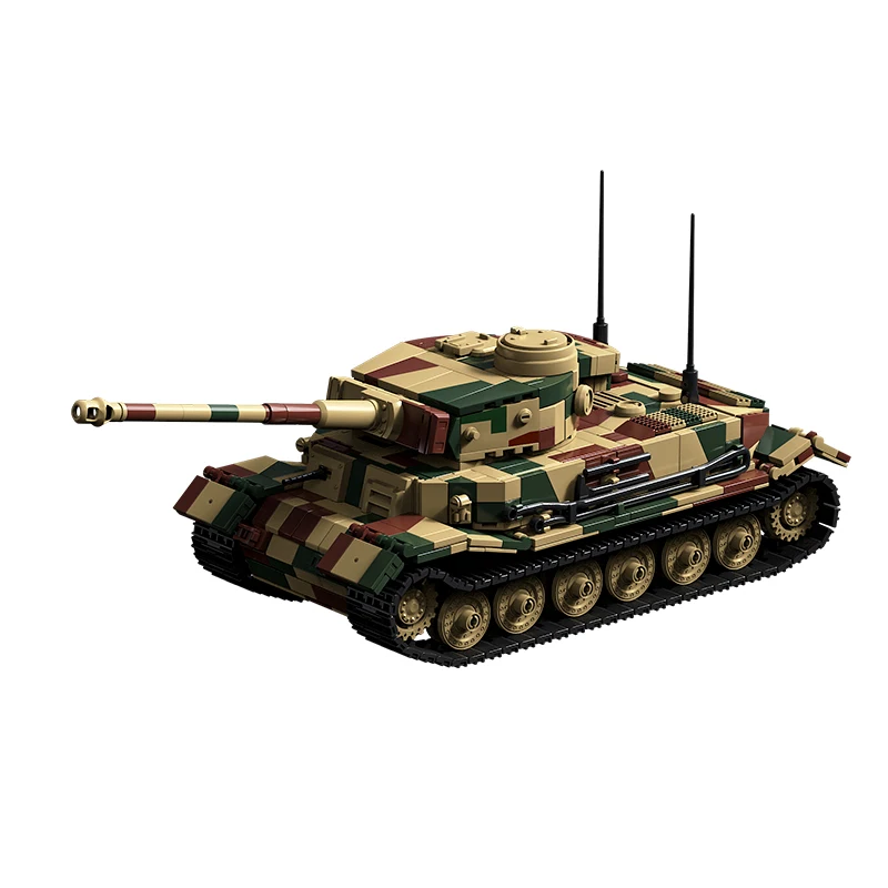 

1656PCS German WWII Tank 1:28 Scale Building Blocks Set, Simulation Tank Creative Ornament Model Assembly Toy, Birthday Gift