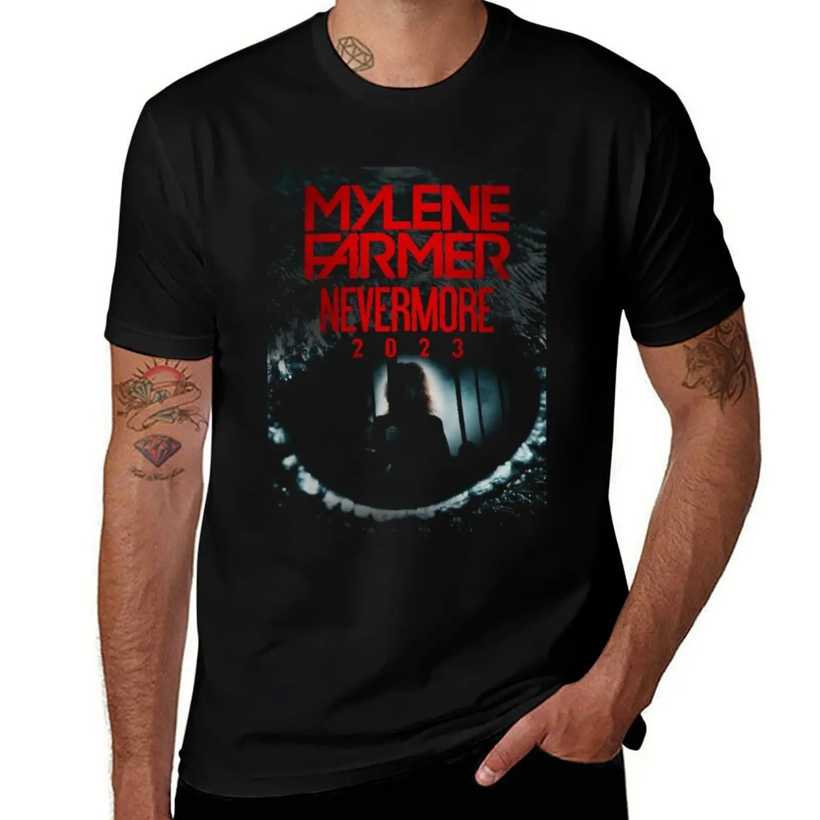 Франция, Милин Фармер Nevermore 2023, Франция. Футболка для спортзала больших размеров.