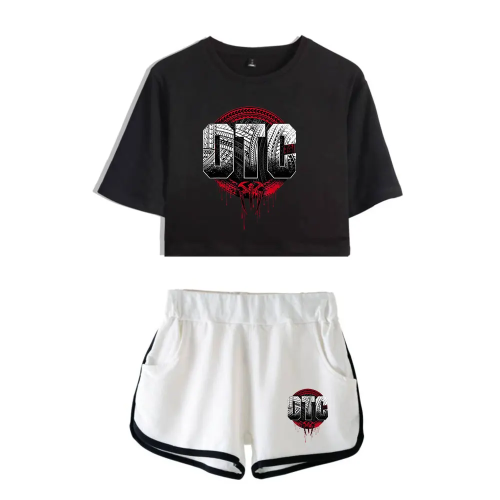 

Roman Reigns OTC Vintage 90s logo Merch Tops Two Piece Set Shorts+Lovely TShirt Harajuku Streetwear