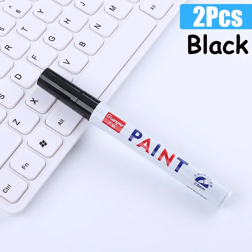 1–12 Stück weißer Permanent-Lackstift, bunte Reifenmarker, Gummi, Auto-Reifenprofil-Marker, Stifte, schnell trocknend, wasserdicht, für Metallfelsen