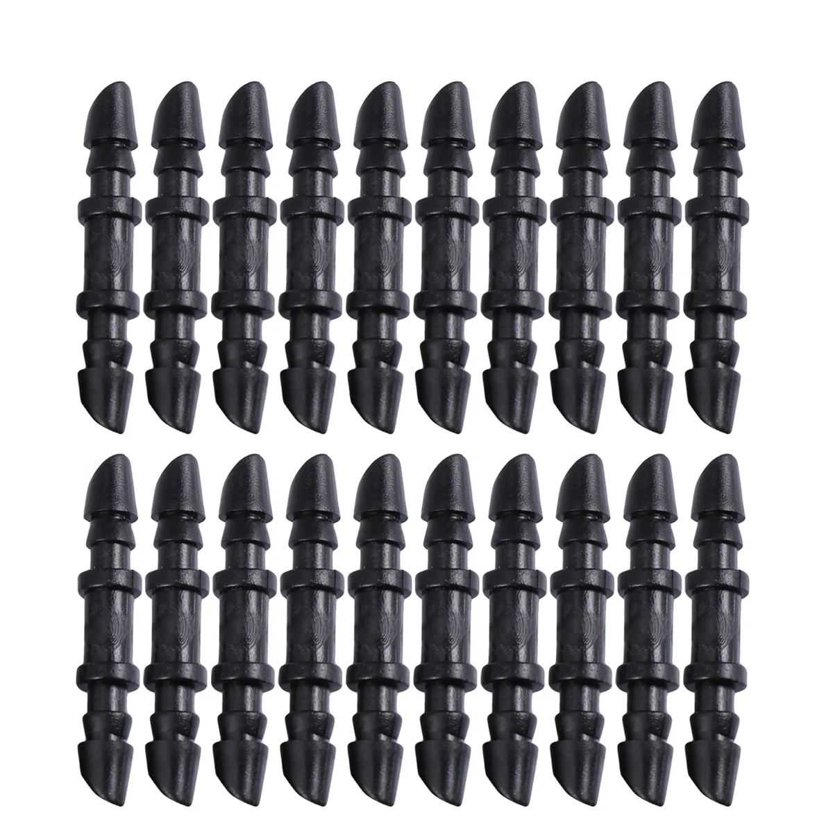 

50pcs 6mm Barbed Straight Connection Connector Hose Coupling Plumbing Fittings Joint Tube Adapter (Black)