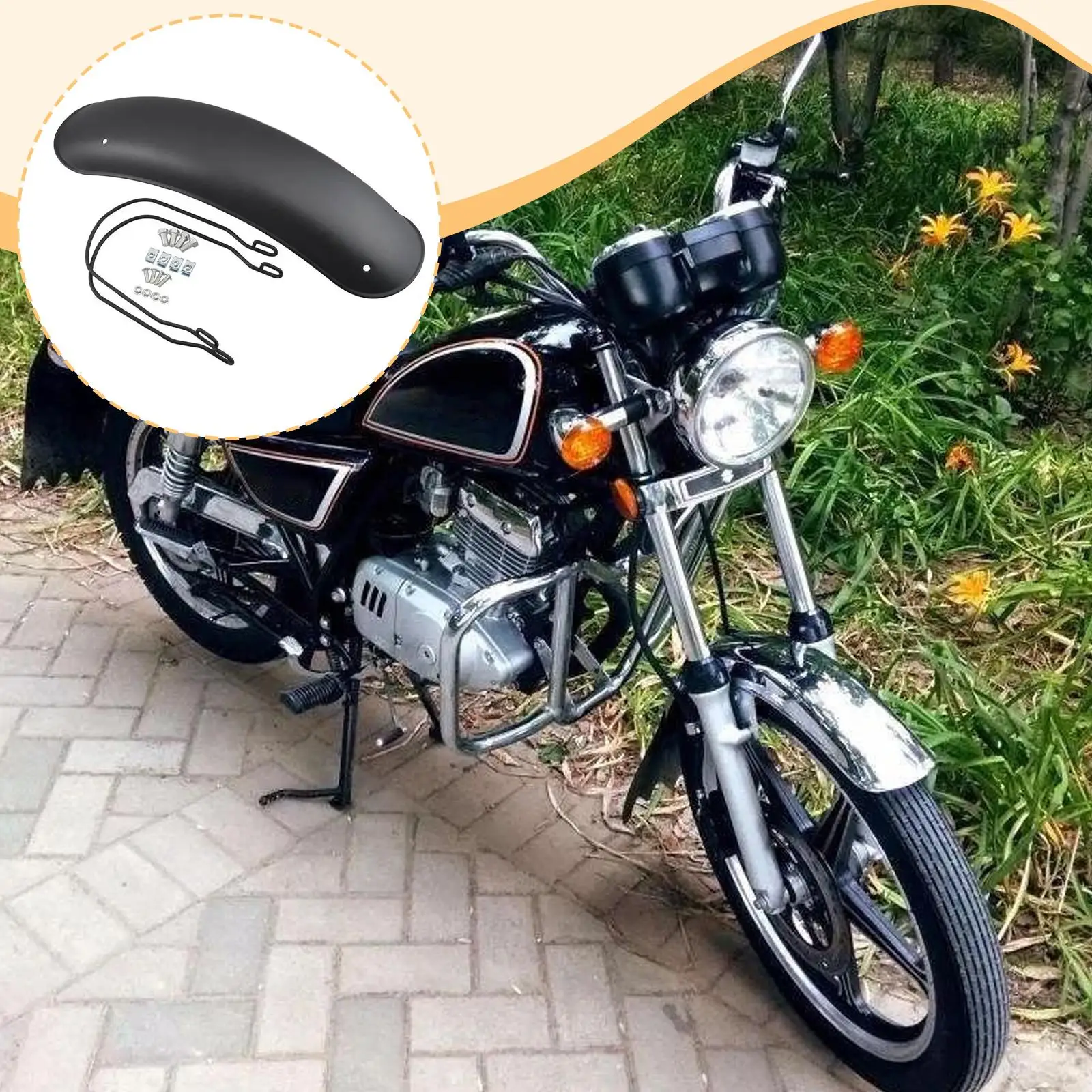 Protetor de paralama da motocicleta acessórios da motocicleta resistente substituir peças guarda instalação simples para gs125