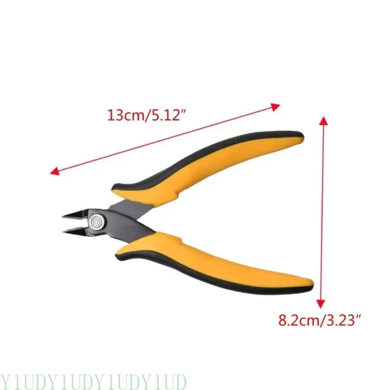 Y1UD Diagonal Pliers Side Cutting Nipper Electronic Wire Cutters Outlet Mini Scissors Plastic Handle Models Hand Tool