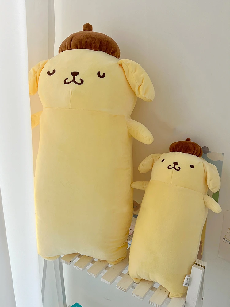 

42/65cm Pom Pom Purin Plush Toy Soft Stuffed Japanese Style Long Pillow Sleeping Plushies Yellow Dog Doll Birthday Gifts Girl