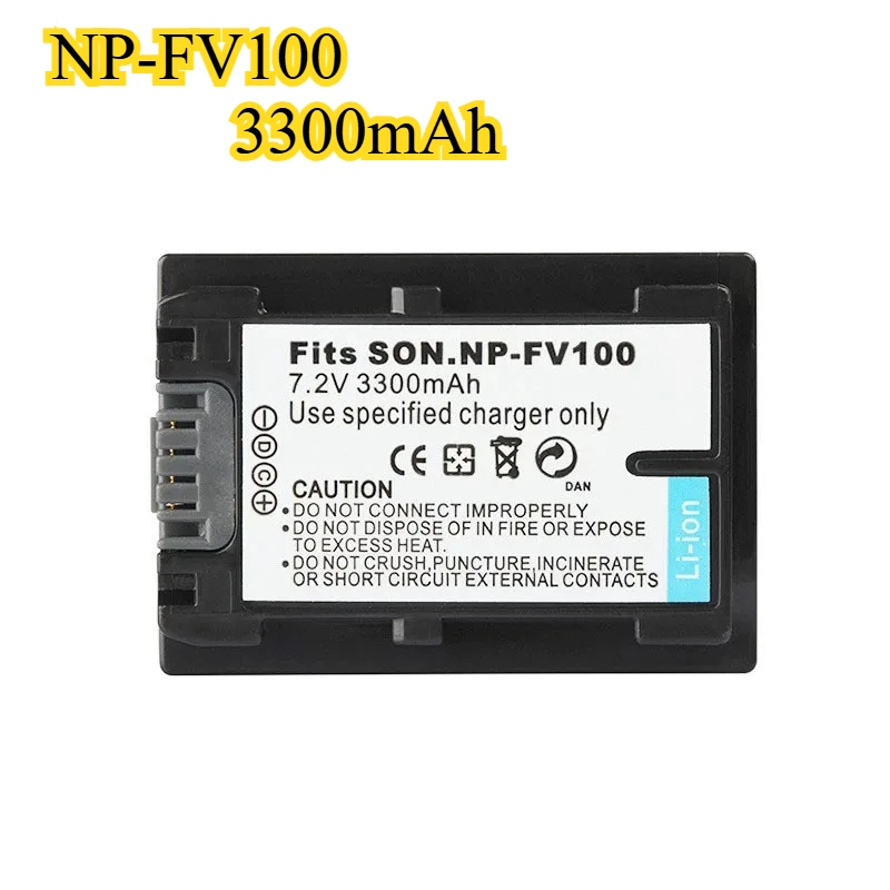 

3300mAh NP-FV100 Polymer Lithium Battery Compatible with Sony Camera NP-FV50 FV70 FV90 Camera Battery