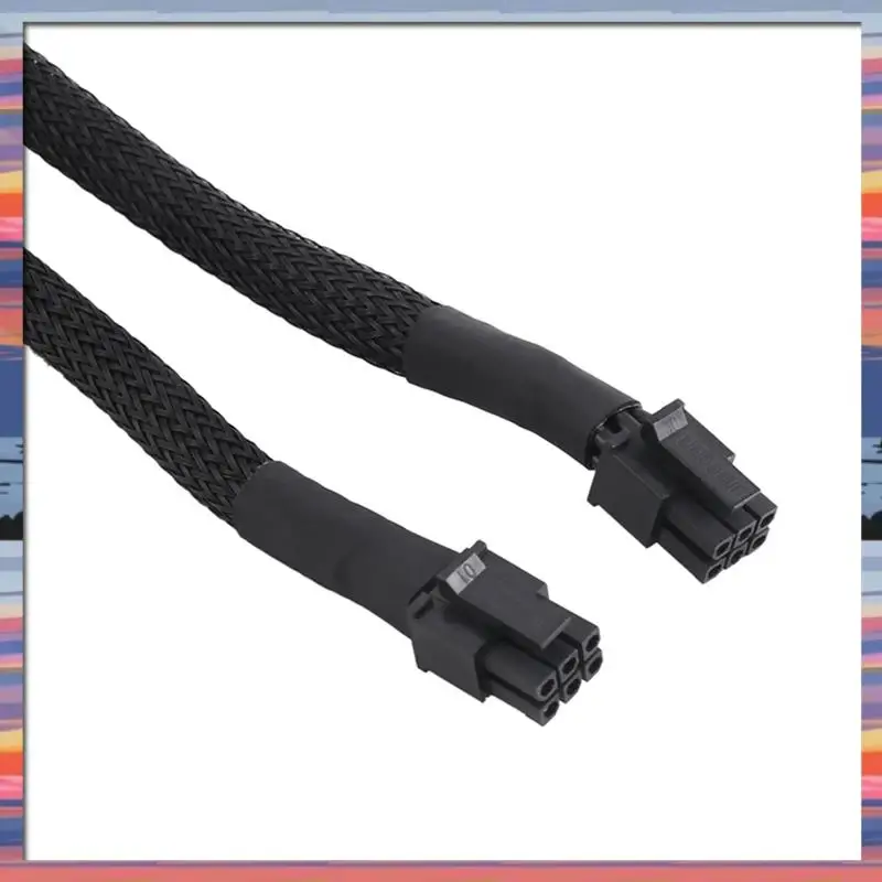 AC18 (garantido) 3X Dual Mini 6 pines a 8 pines PCI Express tarjeta de vídeo adaptador de corriente Cable con funda para Mac Pro Tower/Power Mac G5 1