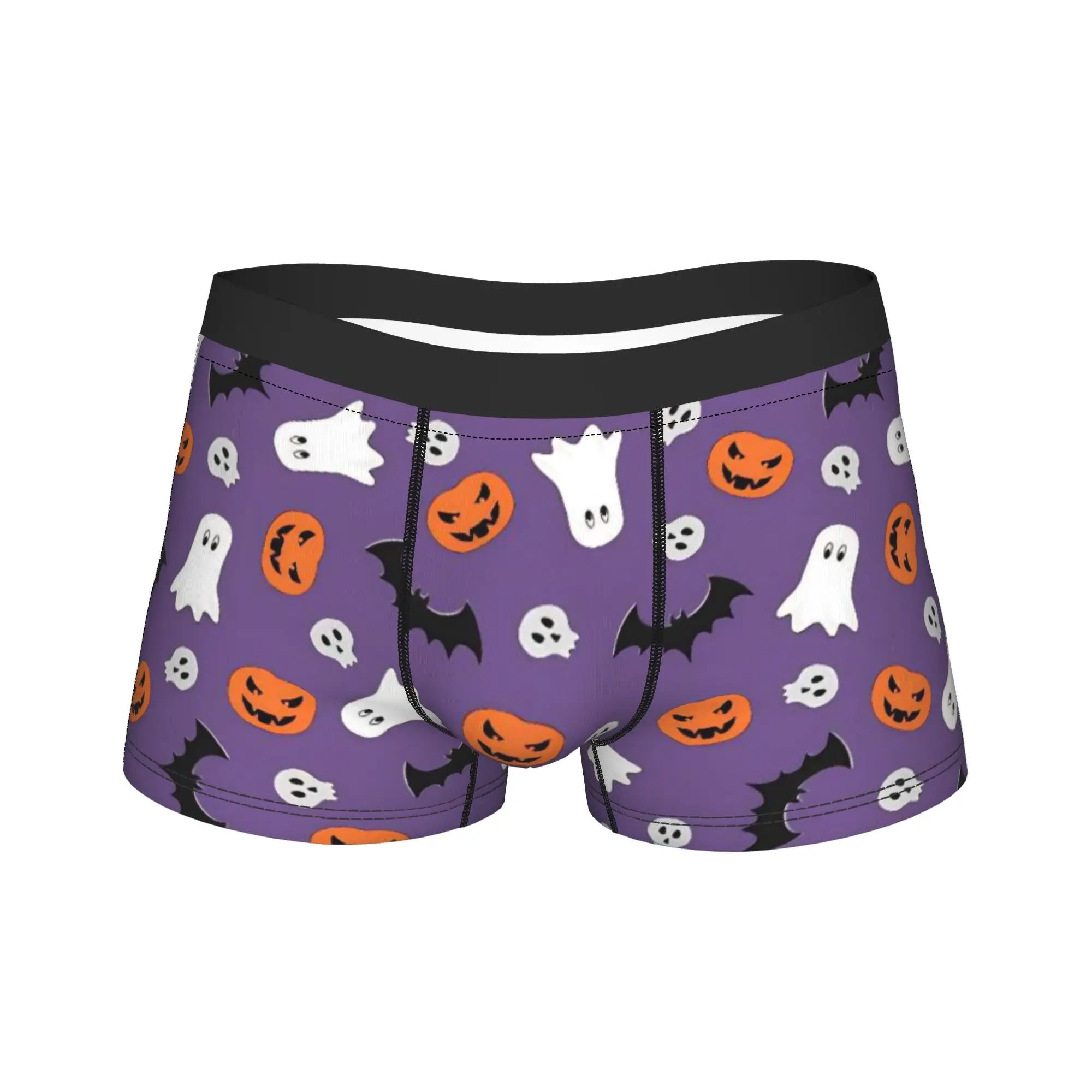 Halloween Ghost Pumpkin Spooky Trick Or Treat Witch Man Boxer Shorts Cozy Underwear  Underpants