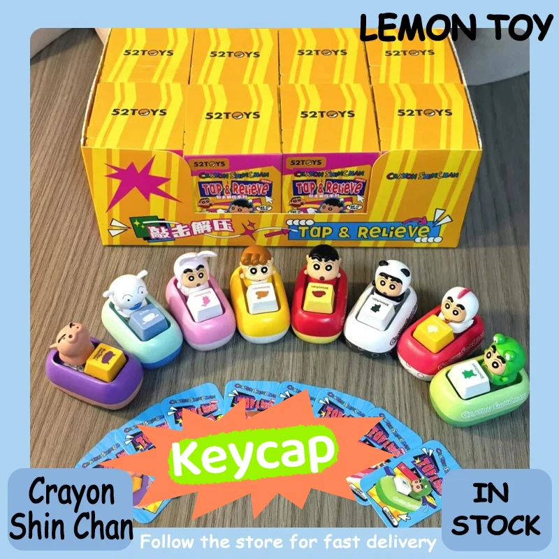 

Genuine 52toys Crayon Shin Chan Tap & Relieve Keycap Series Blind Box Collectible Figurine Creative Desktop Ornament Gift