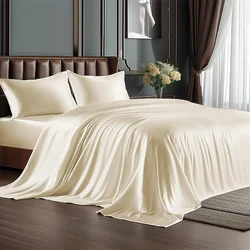 Mulberry Silk Bedding Set Luxury Natural 100% Silk Duvet Cover Set Bed Sheet Pillowcase Single Double Bedsheet King Queen Size