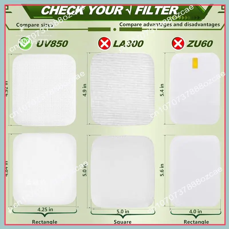 استبدال مرشحات A26P للمكنسة المستقيمة Shark UV850 UV900 Duoclean مقارنة بالجزء XFFK602UKT