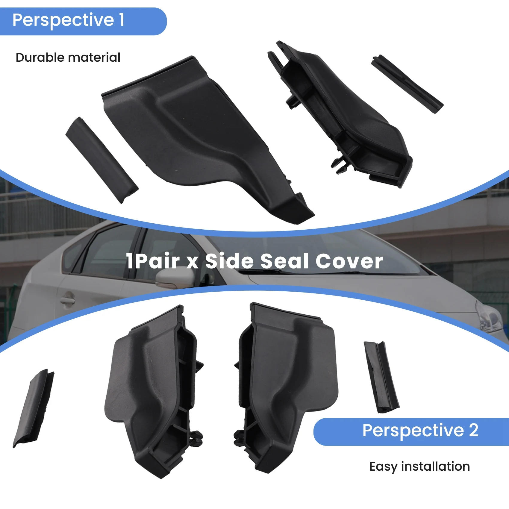 Upgraded 1Pair Front Cowl Side Vent Cover Windshield Wiper Side Cowl Cover For Toyota Prius 2010-2015 55083-47020 55084-47020