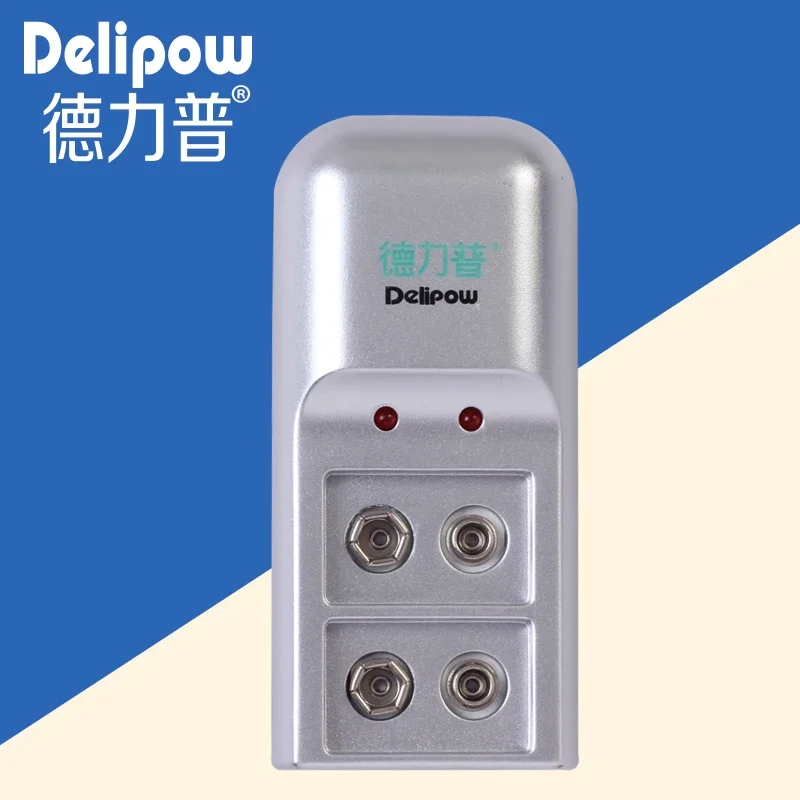 New Delipow Battery Charger 9V Nine Volt Battery Charger 9V Two Intelligent Fast Charging 9 V 029 Rechargeable Li-ion CellA Good