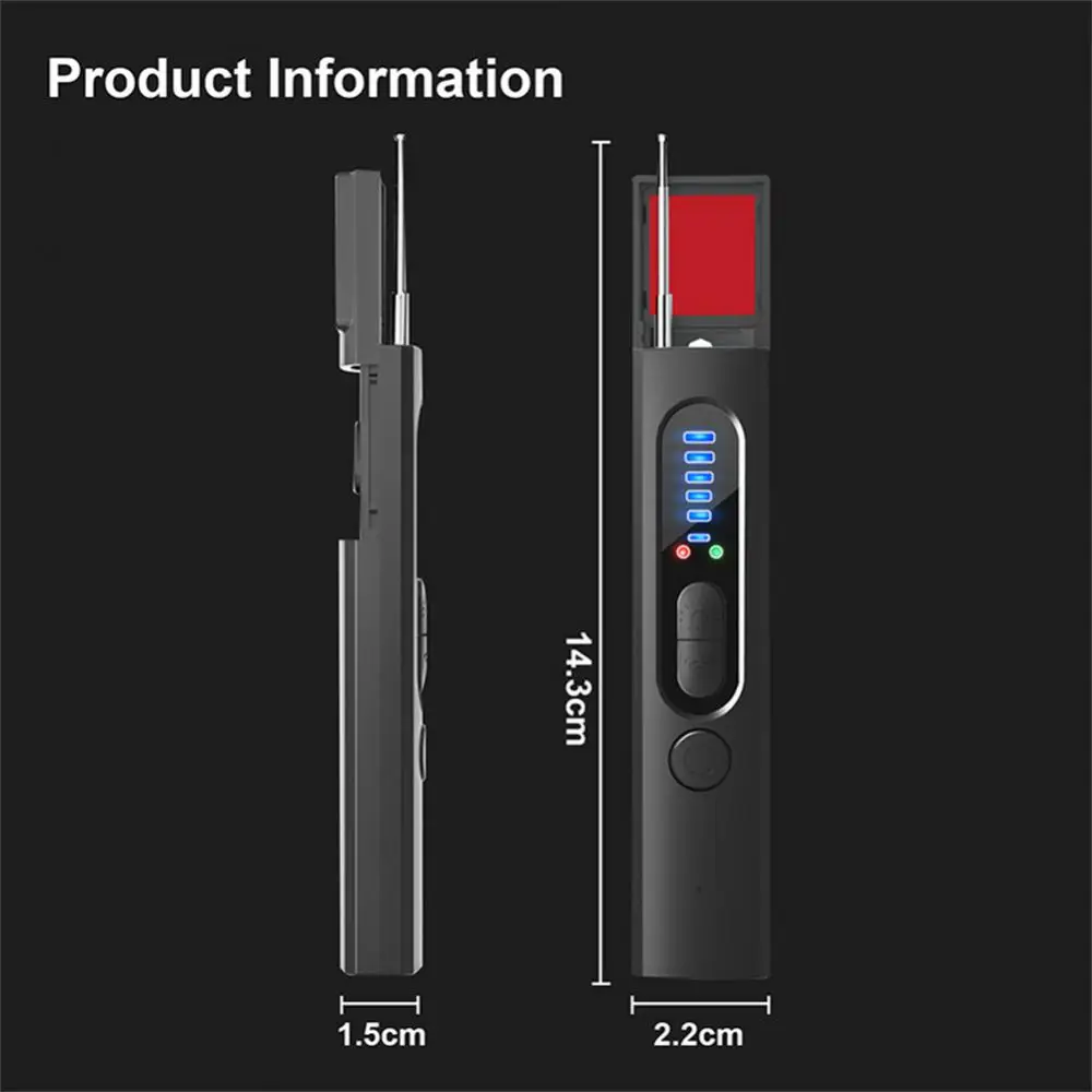 Imagem -05 - Detector de Câmera Anti-peeping Scanner de Sinal sem Fio Aparelho Ouvindo Proteção de Segurança Casa Escritório Viagem rf