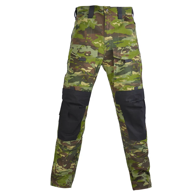 Heren Camouflage Kikkerpak Tactische Outfit T-shirt met korte mouwen en capuchon Outdoor Training Waterdichte werkkleding Ademende uniformen