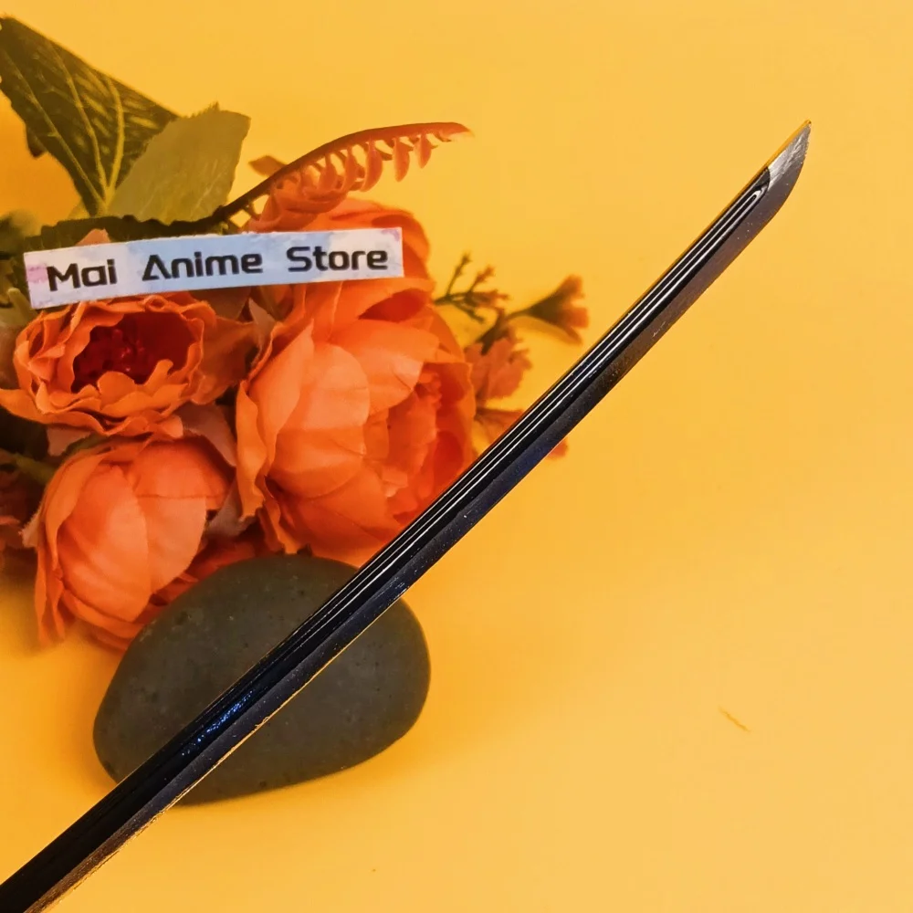 8.6인치 애니메이션 엘든 카타나 문 블레이드 닌자 나이프 오리지널 사무라이 검 금속 검 스틸 실제 크기 일본 카타나 장난감 선물