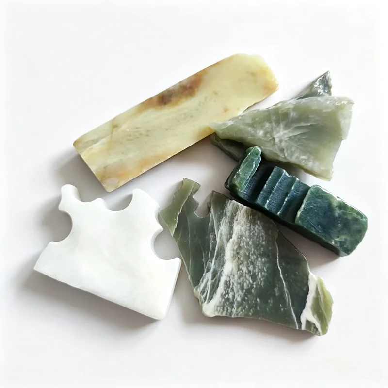 Natural Xinjiang Hetian Jade Stone Irregular Scraps Green Jasper Rough Stone DIY Making Raw Material Jewelry Carving Craft