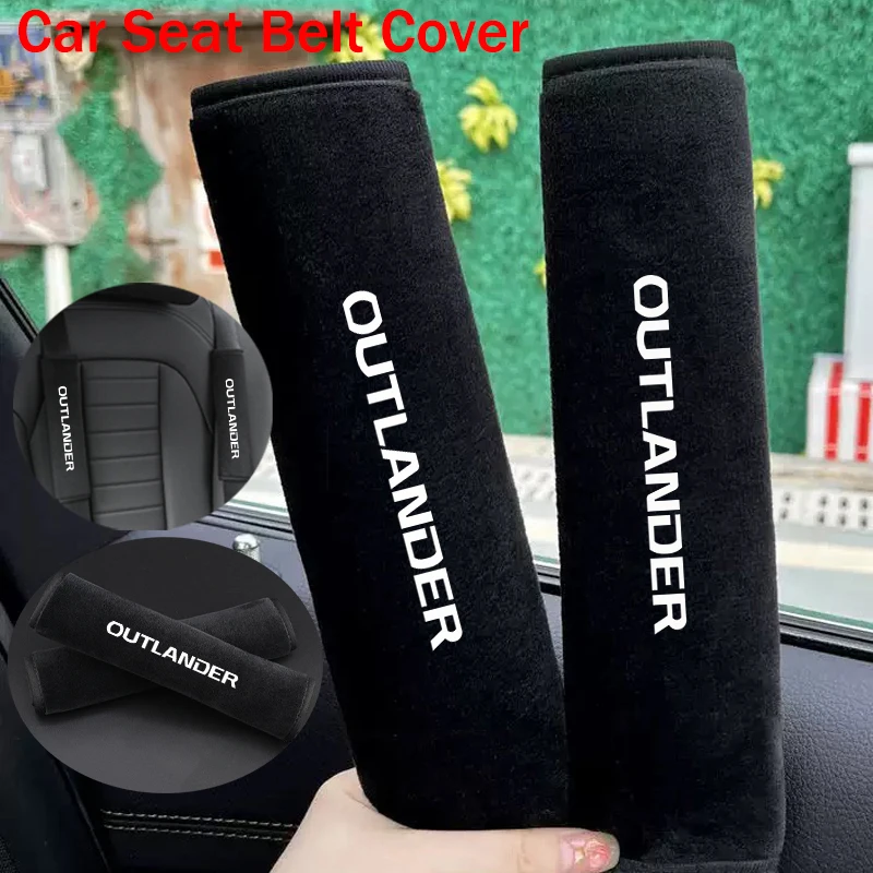 

2pcs Seat Belt Plush Shoulder strap Covers Car Shoulder Pad Seat Belt For Mitsubishi Outlander Lancer Pajero L200 ASX Eclipse
