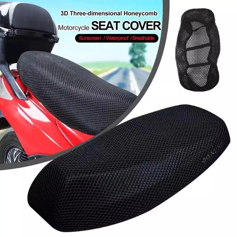 Universal 3D Mesh Seat Cover For Electric Scooter & Motorcycle, Waterproof Sun‑Proof Heat‑Insulated Cushion Protector