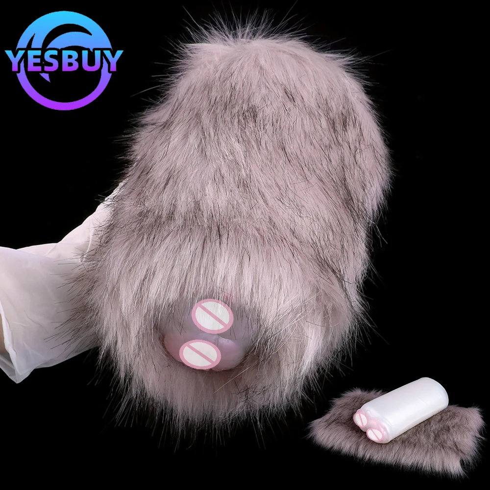 Yesbuy Mannelijke Masturbatie Met Dier Bont Realistische Vagina Pocker Sex Toy Furry Masturbator Voor Mannen Penis Trainning Volwassen Product