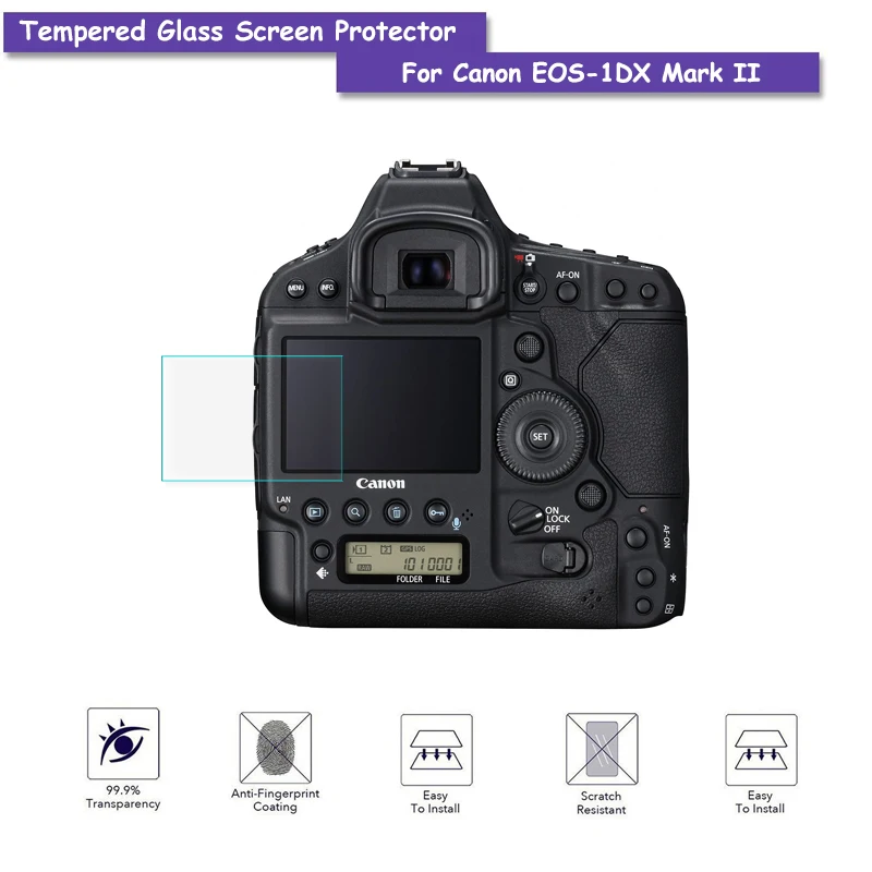 9H Tempered Glass LCD Screen Protector Protective Shield Film for Canon EOS 1DX 1DX-Mark II Camera Accessories