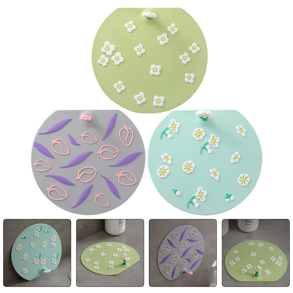 

3Pcs Silicone Drain Sealers Floor Drain Covers Tub Sink Sewer Stoppers Shower Bathtub Kitchen Cleaning Sink Sewer Stoppers