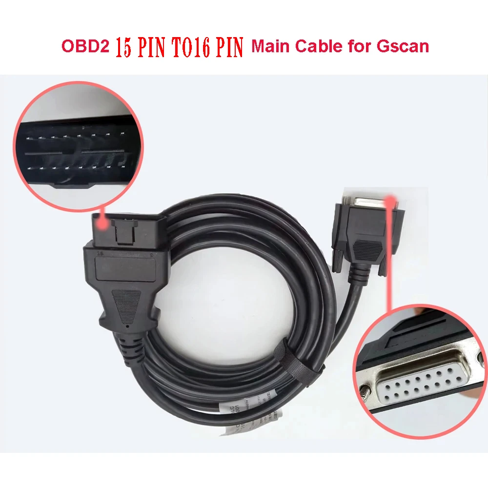 

OBD2 16PIN TO 15PIN Main Cable for G-scan3 Diagnostic Key Programmer G1PDDCA001 G1PDDCA006 Connects Main for Gscan3