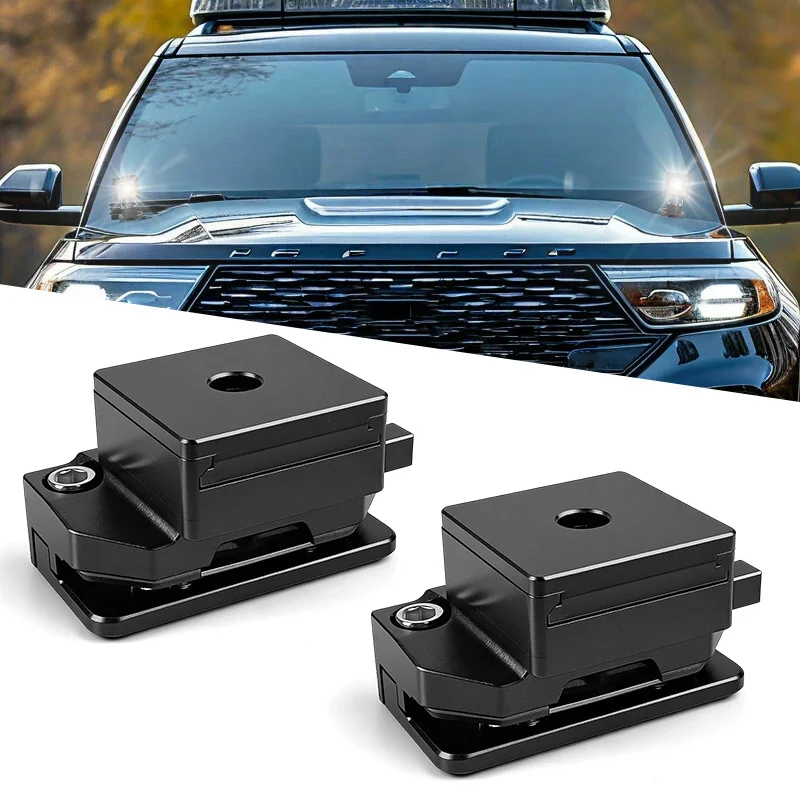 

2Pcs LED Light Bar Mounting Bracket LED Work Light Clamp Holder Hood Fog Light Lamp Holder Off Road 4x4 Auto Accessories