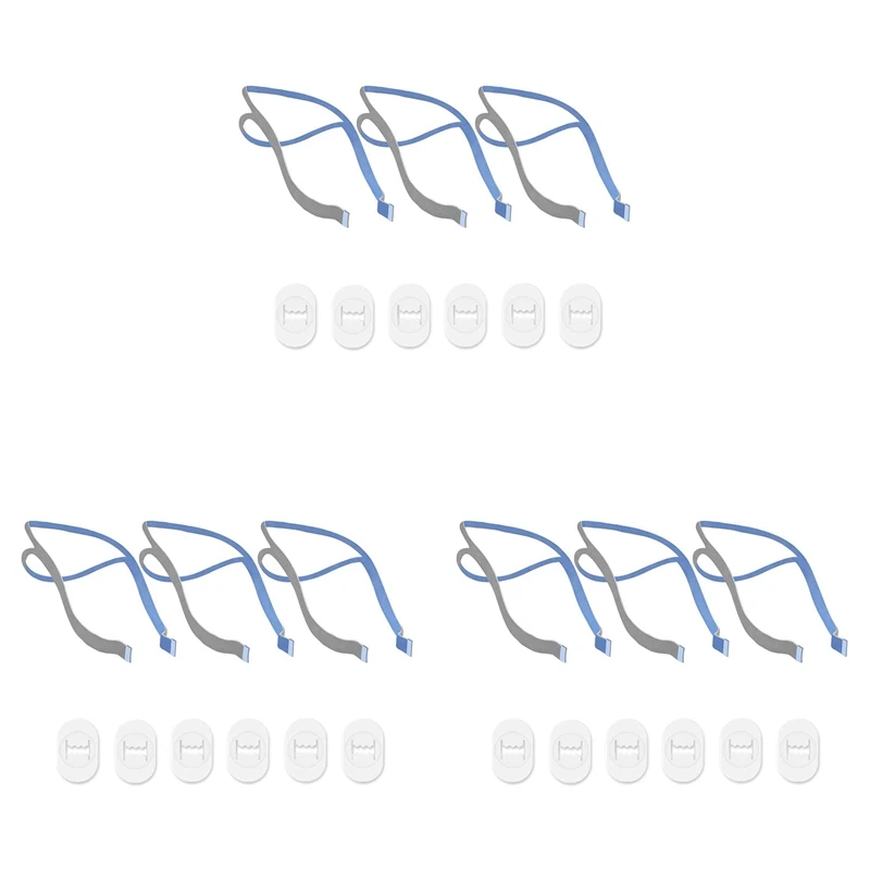 

Сменный головной убор, совместимый с носовой подушкой Resmed Airfit P10, ремешок CPAP, 9 плечевых ремней и 18 регулировочных зажимов A