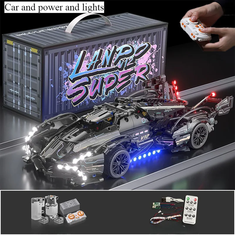 

MINISO Building block set Car model sports racing techniques, car bricks, toys, gifts for children and adults, 1:14