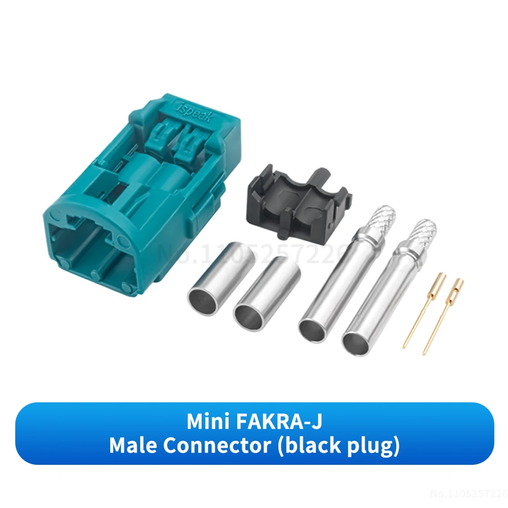Rosen Version Mini Mini FAKRA Zwei-in-Eins-Steckverbinder mit zwei Kammern, MINI Fakra Anschlusskopf (1 Stück) – Detail 5