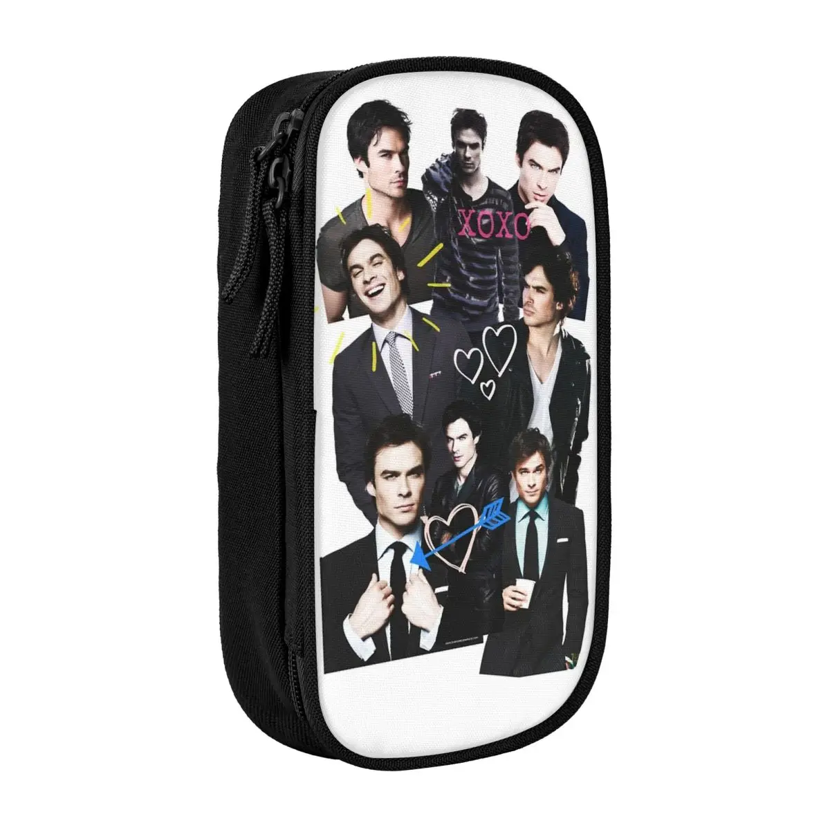 Damon Salvatore pamiętniki wampirów piórnik powrót do szkoły piórniki dla dzieci śliczne piórniki szkolne organizer na artykuły papiernicze