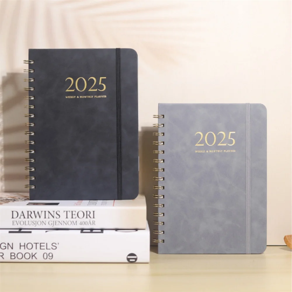 January 2025 to December 2025 140 Pages Notebook Diary 2025 Plan Schedule Strapped Notebook Calendar Weekly Notebook