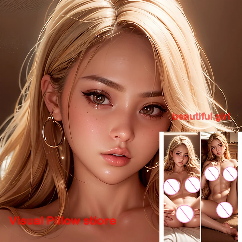 

Dakimakura large breasts beautiful girl AI Double-sided Print Life-size body pillows cover Adult pillowcase