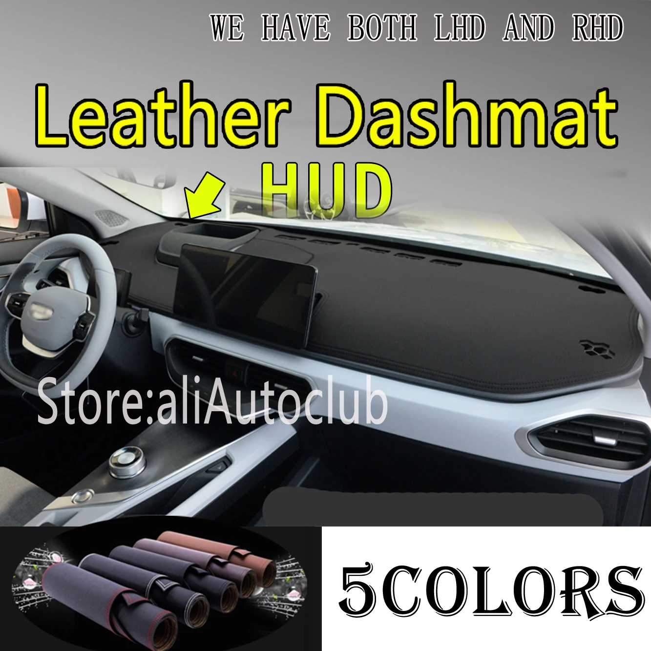 

PU Leather Dashmat Suede Dashboard Cover Pad Dash Mat Car Accessories Sunshade Carpet For Geely Geometry C 2020 2021 2022 2023