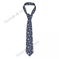 Fly Past Aeroplanes Necktie Men Women Slim Polyester 8 cm Classic Pilot Air Fighter Neck Tie Cravat Wedding Accessories Office