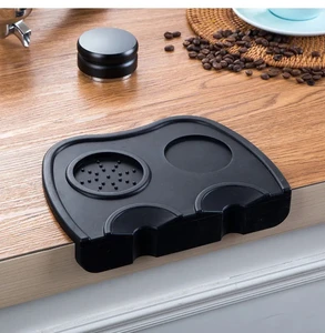 ESPRESSO Campers Campers Mat Station Presione Soporte de manipulación Mat de esquina Pad Silicona Cafetería Tampado Barista WDT Herramientas 8 Mejor titular de la manipulación del café de ventas - №6