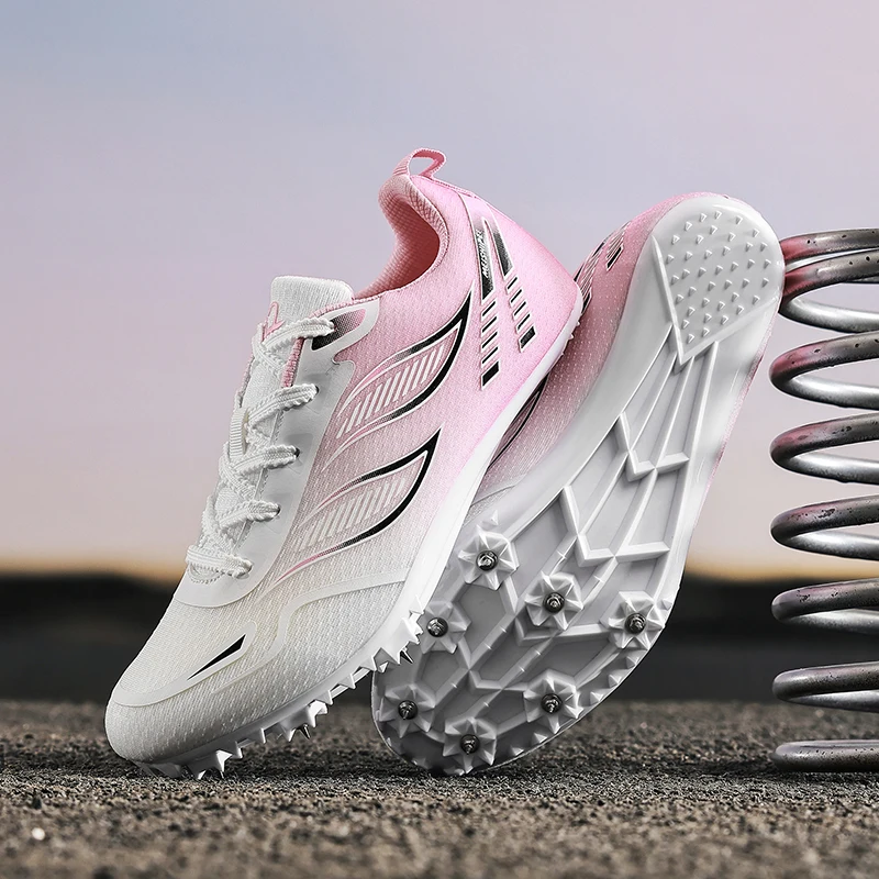 メンズ トラック スパイク フィールド ジャンピング フットウェア トレーニング スニーカー ジャンプシューズ ランニング レースアップ ソフト 軽量 レーシング マッチ アスレチック