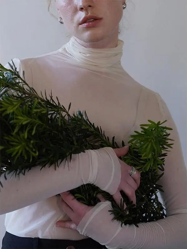 

High Collar Me Base irt Women's Long Sve Thin Top Layered Wear See tough Cover up Autumn Winter Faion Korean Sle