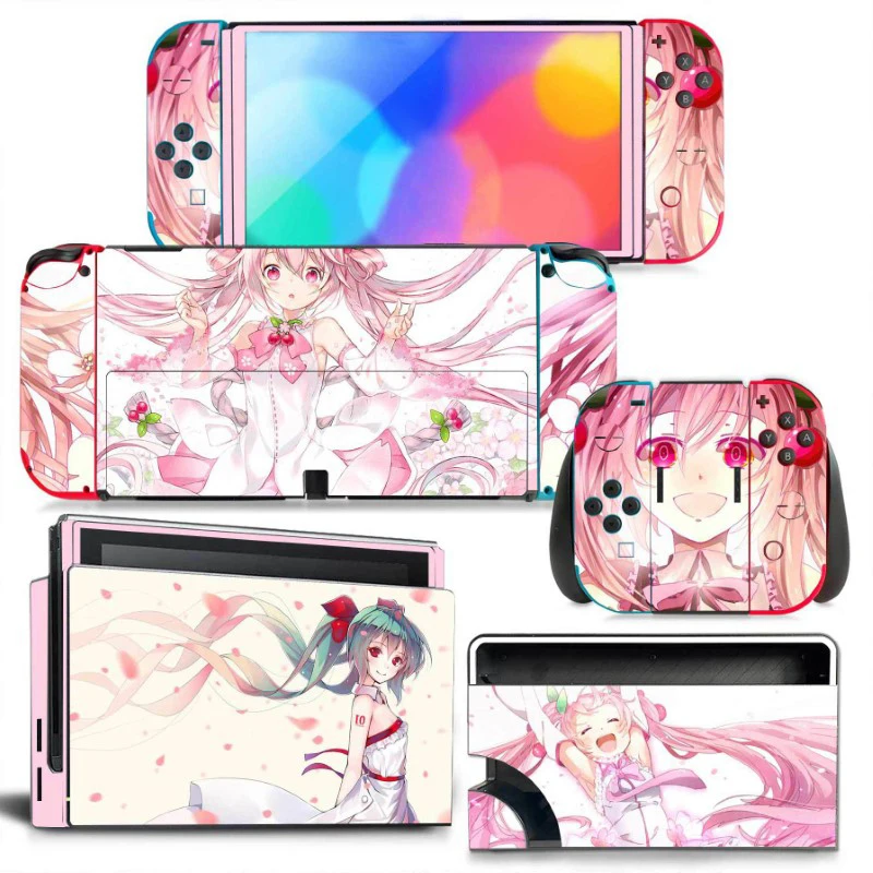 

For Nintendo Switch Stickers OLED Accessories Stickers Set Animes Themes Stickers Transparent Case For Switch OLED Console Games