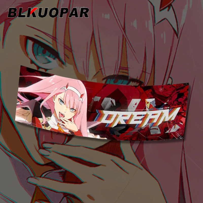 BLKUOPAR 13cm Anime Slap Zero Two Car Stickers Sexy Creative Surfboard Trunk Laptop Bumper Accessories