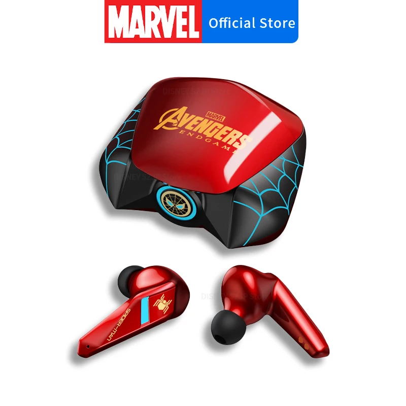 Disney Original BTMV15 Iron Man Wireless Bluetooth Earphone Noise Reduction Sports Gaming Waterproof Earbuds with Mic Headset