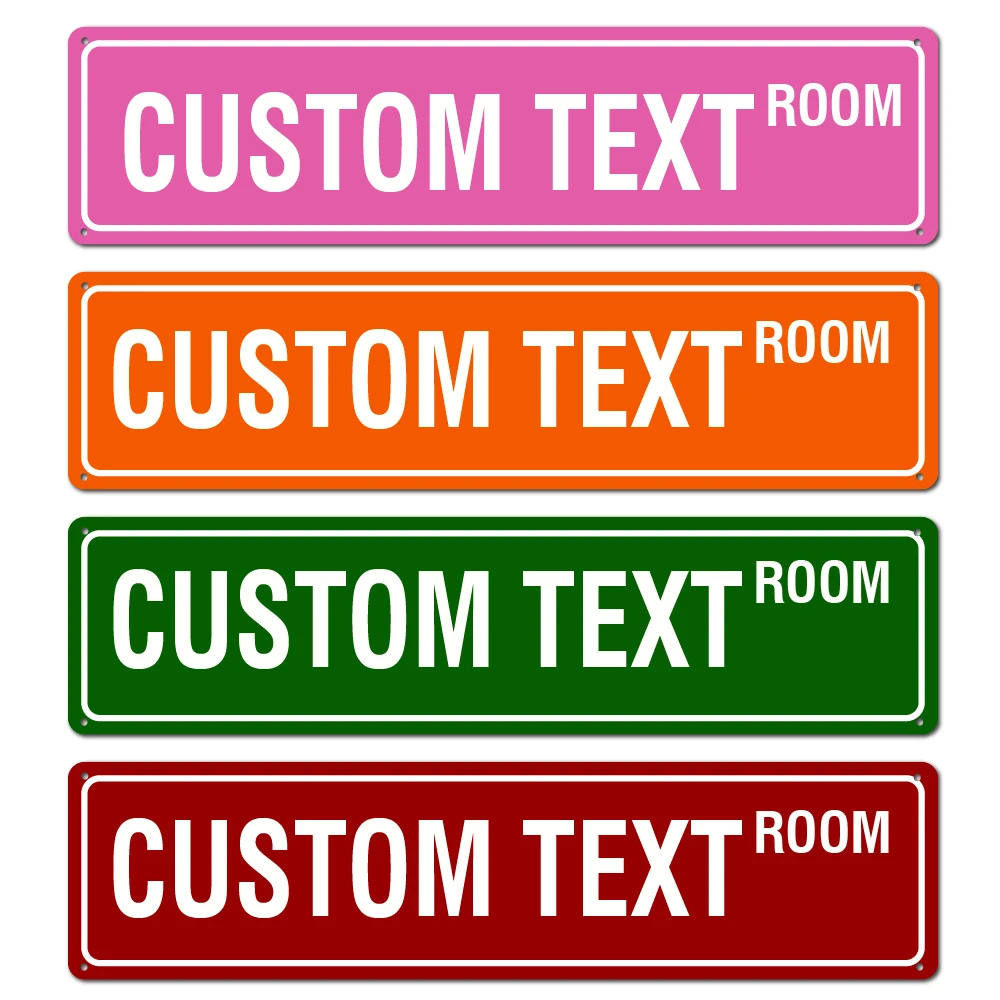 1 unidad de carteles de pared de hierro con texto personalizado para habitación colorida y fresca, placa de pared de Metal para decoración de pared