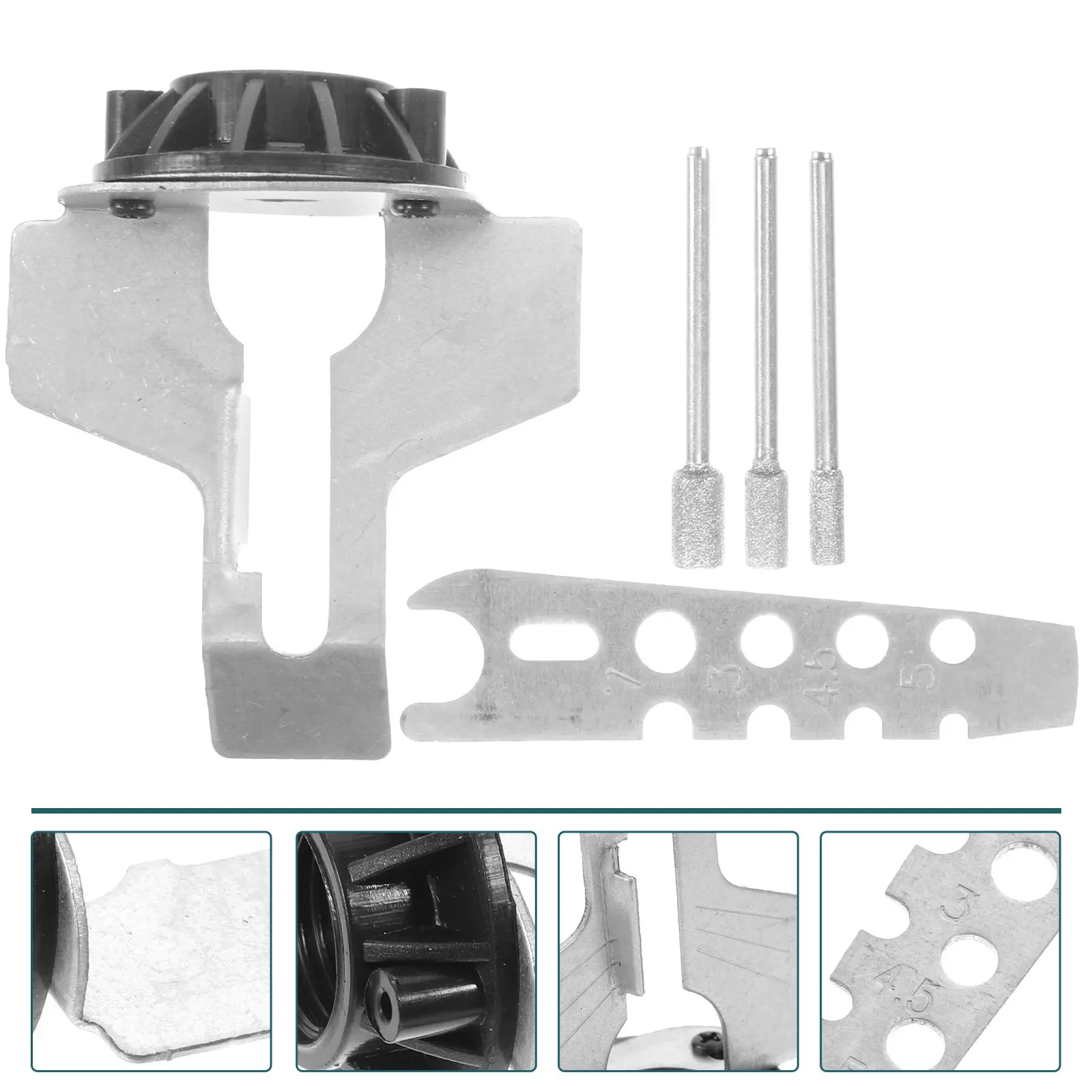 Electric Chainsaw Sharpener Kit with Guide for Fast Precise Chain Sharpening Air Oil Manual Chainsaws