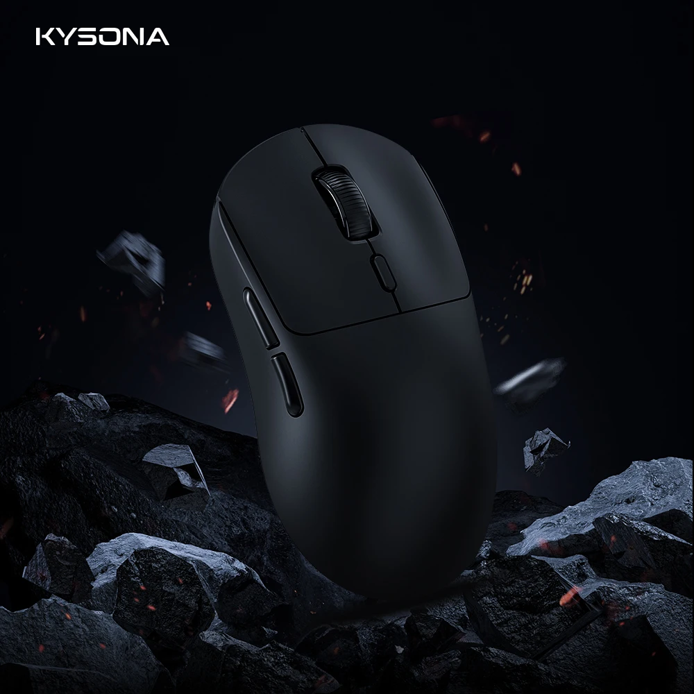 Выбор KYSONA M600 V2 PAW3395 Беспроводная мышь Bluetooth Gaming Esports 55 г 26000 точек на дюйм 6 кнопок оптический PMM3395 компьютер для ноутбука