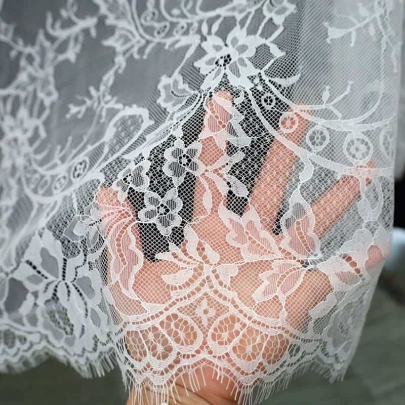 1.5-meter-wide skin friendly clothing, eyelashes, lace, DIY wedding dress, headscarf, home curtains, decorative fabric