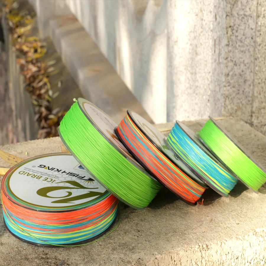 FISH KING 12 Strands Braided Fishing Line 15LB-90LB Dyneema PE Line 100M 150M 300M Lure Fishing Wire 0.14mm-0.50mm