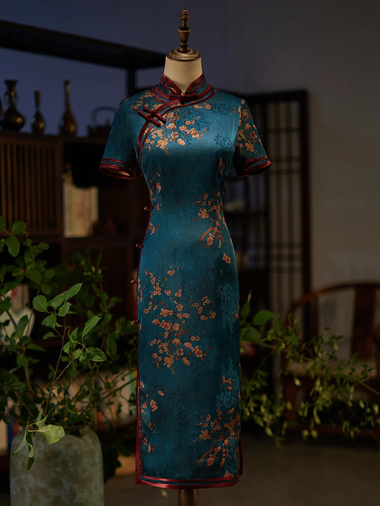 Improved Cheongsam New Summer High-End Temperament Young Mothers' Clothing Slimming Retro Chinese Style Dress