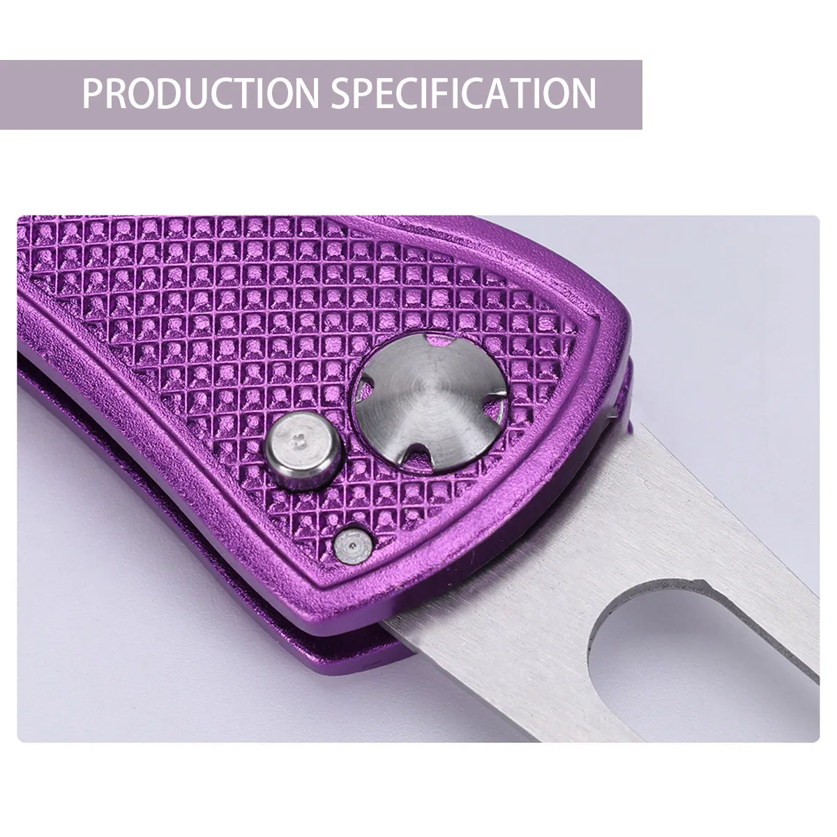 Golf Divot Tool Golfing Accessories Foldable Stainless Steel Marker Training