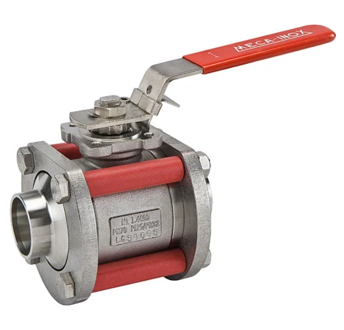 MECA-INOX PY4 (SW-Full Bore -Schedule 40S)  Degreased. Manual. S316L3-piece ball valves